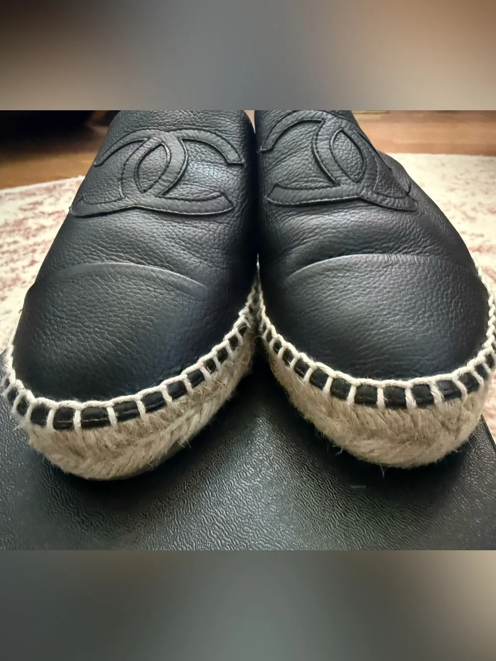 Chanel Logo Espadrilles/Mules